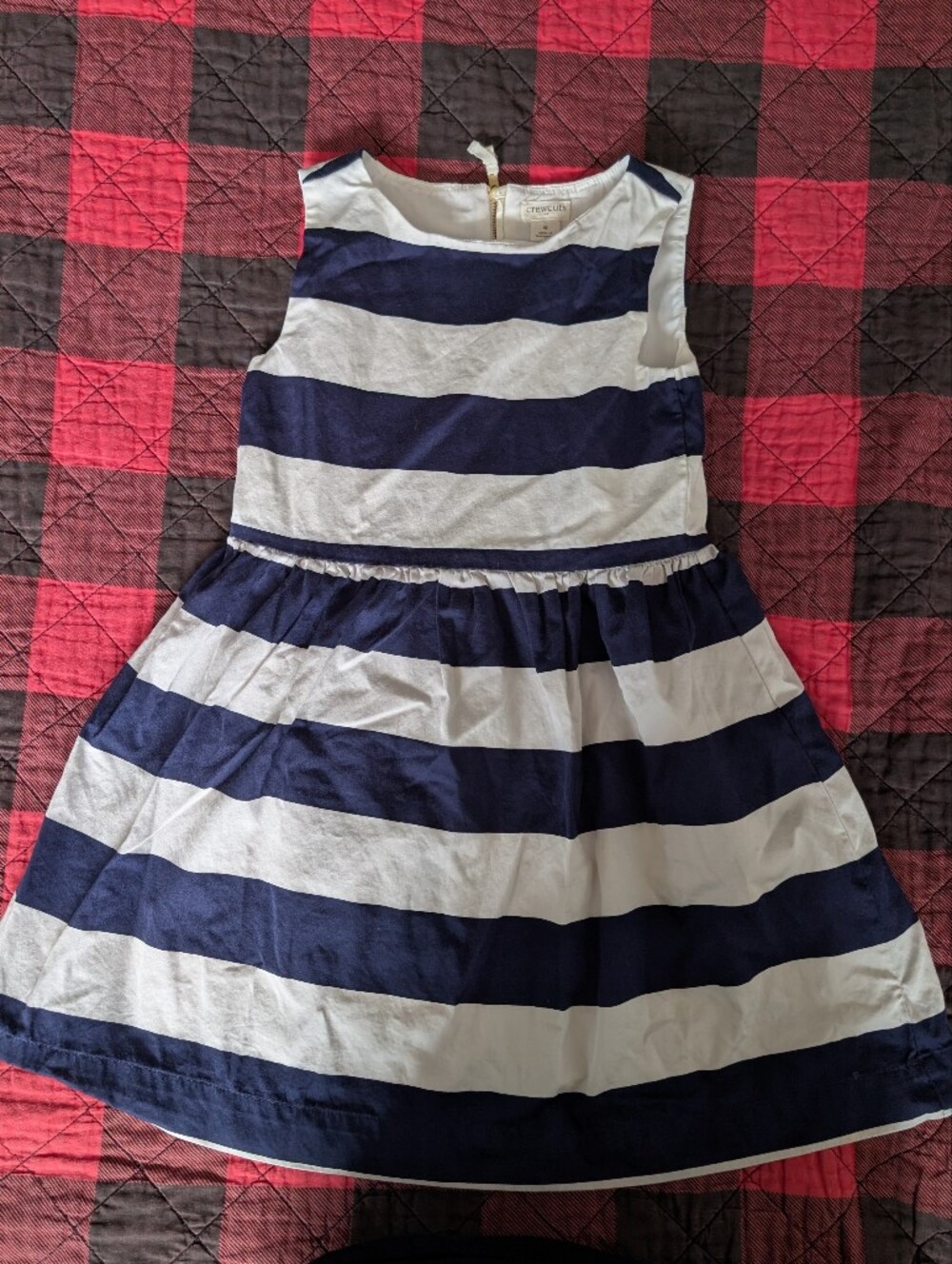 Crewcuts Navy and White Striped Sleeveless Dress